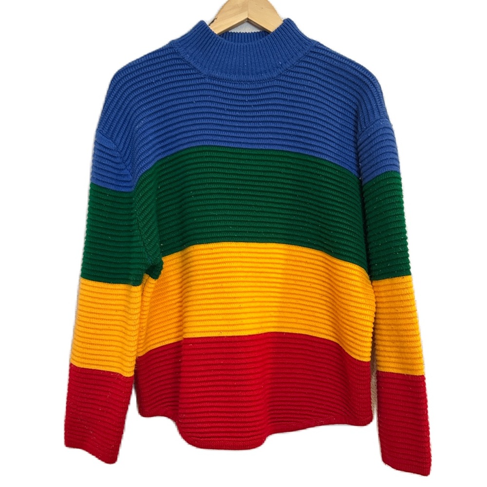 UNIF‎ Crayola Sweater Rainbow Knit Sweater Color-block Women’s Small